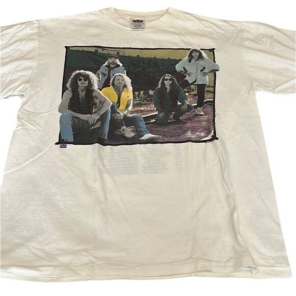 Vintage 1995 mens szXL authentic REO Speedwagon Fleetwood Mac Pat Benatar EVC - Picture 1 of 9
